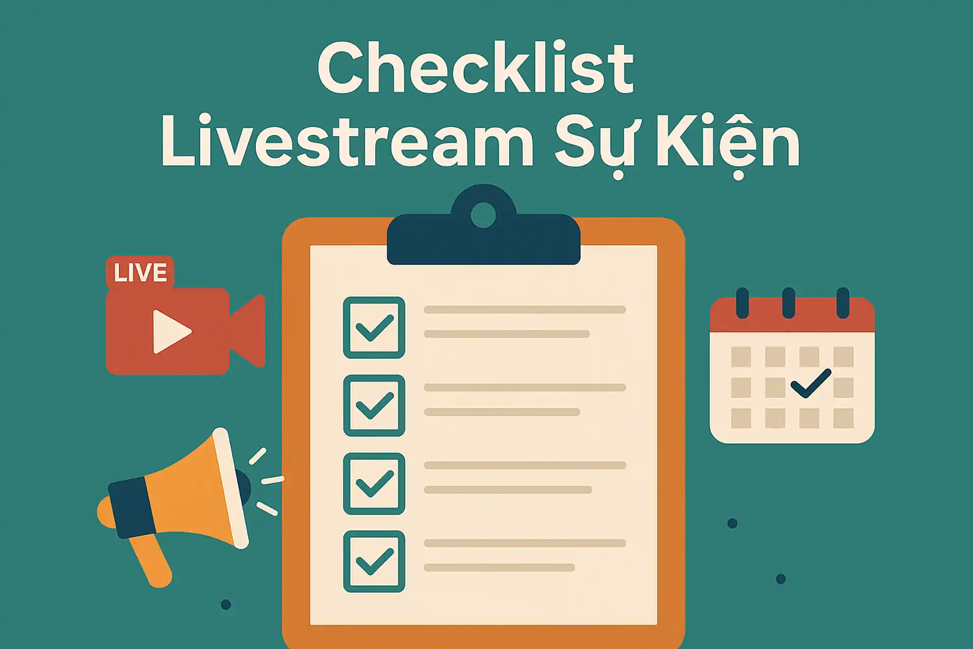 Checklist livestream sự kiện 2025 tại Việt Nam