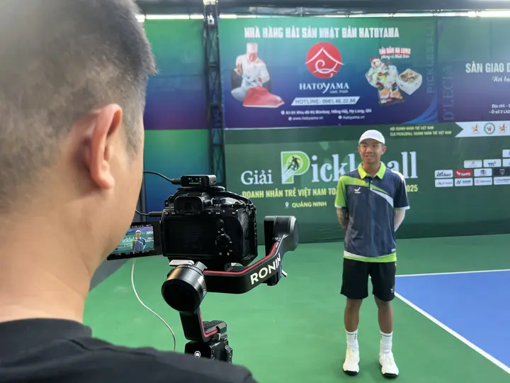 vận động viên pickleball trả lời phỏng vấn