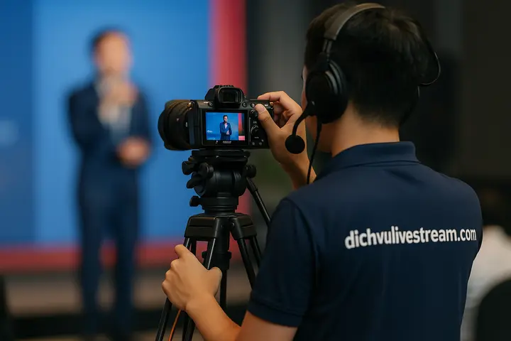 livestream bằng máy quay chuyên nghiệp ProMedia